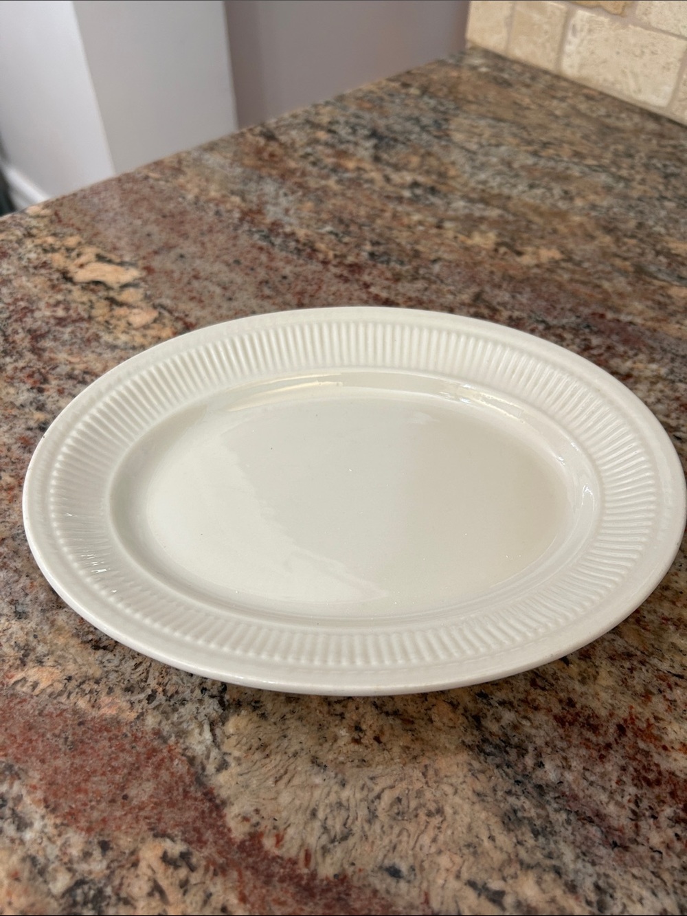 Shenango Classic White Ceramic Oval Serving Platter